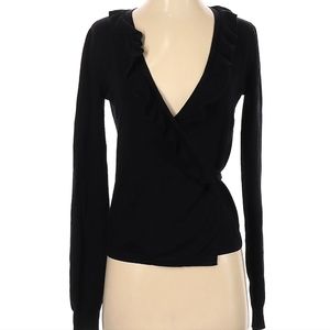 BCBGMAXAZRIA Black Wrap Cardigan